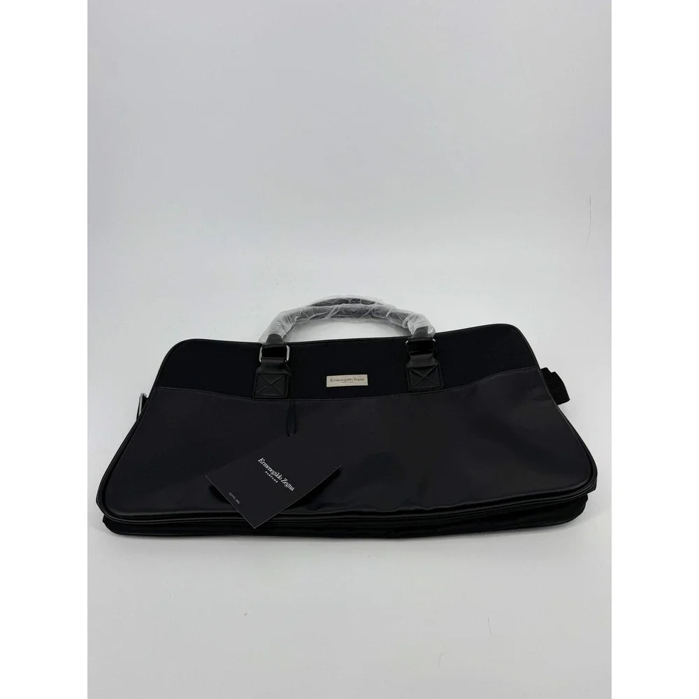 NWT Ermenegildo Zegna Parfums Black Duffel Bag Travel Weekend Carryall Tavel